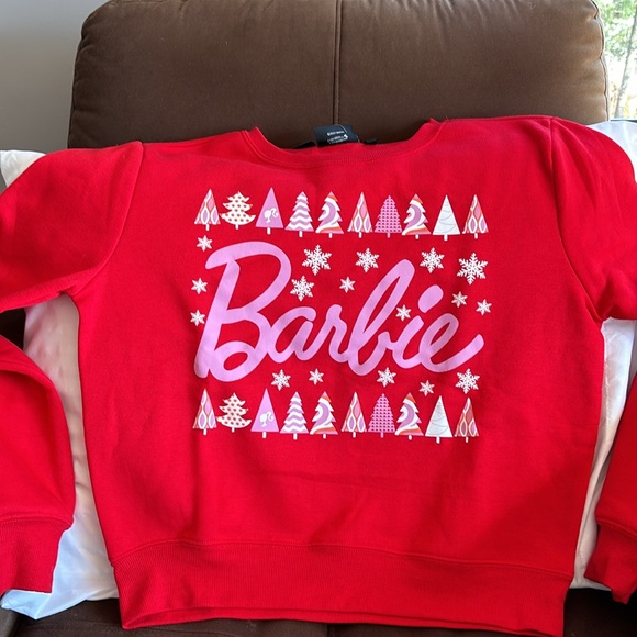 NWT beautiful festive red Barbie sweatshirt & vintage collectible mini doll! - Picture 14 of 14